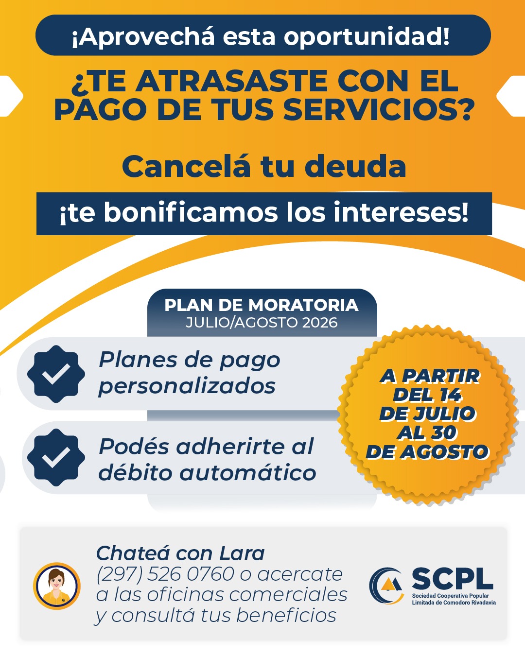 La SCPL lanza un plan para asociados: "estaremos atentos a quienes necesiten acompañamiento"